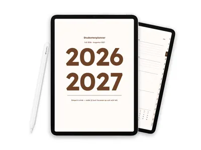 2026-2027 Digitale Student Planner voor iPad, Coffee - 2026-2027 Nederlands Coffee