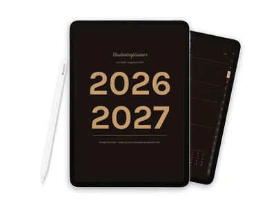 2026-2027 Digitale Student Planner voor iPad, Dark Espresso - 2026-2027 Nederlands Dark Espresso