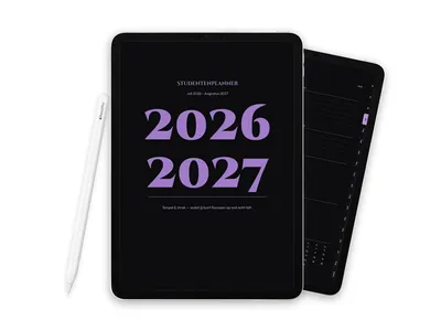 2026-2027 Digitale Student Planner voor iPad, Dark Purple - 2026-2027 Nederlands Dark Purple