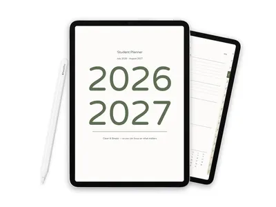 2026-2027 Digital Student Planner for iPad, Sage