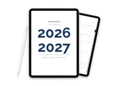 2026-2027 Digitale Student Planner voor iPad, Oxford Navy - 2026-2027 Nederlands Oxford Navy