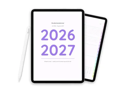 2026-2027 Digitale Student Planner voor iPad, Pastel - 2026-2027 Nederlands Pastel