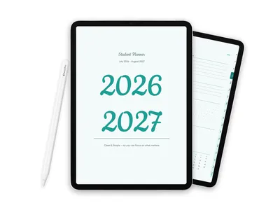 2026-2027 Digital Student Planner for iPad, Turquoise